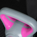 Kettlebell per Allenamento 2 Kg Base Piatta e Impugnatura per Stacchi in PU e Sabbia Rosa