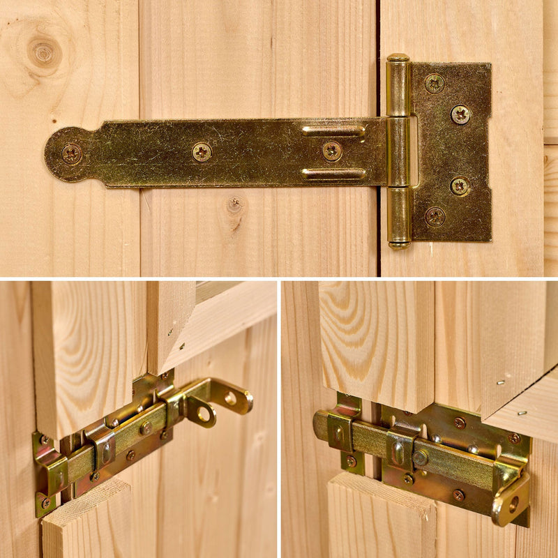 Casetta Box da Giardino 2,8x2,8 m Senza Pavimento in Legno Picea Massello 16mm Eden