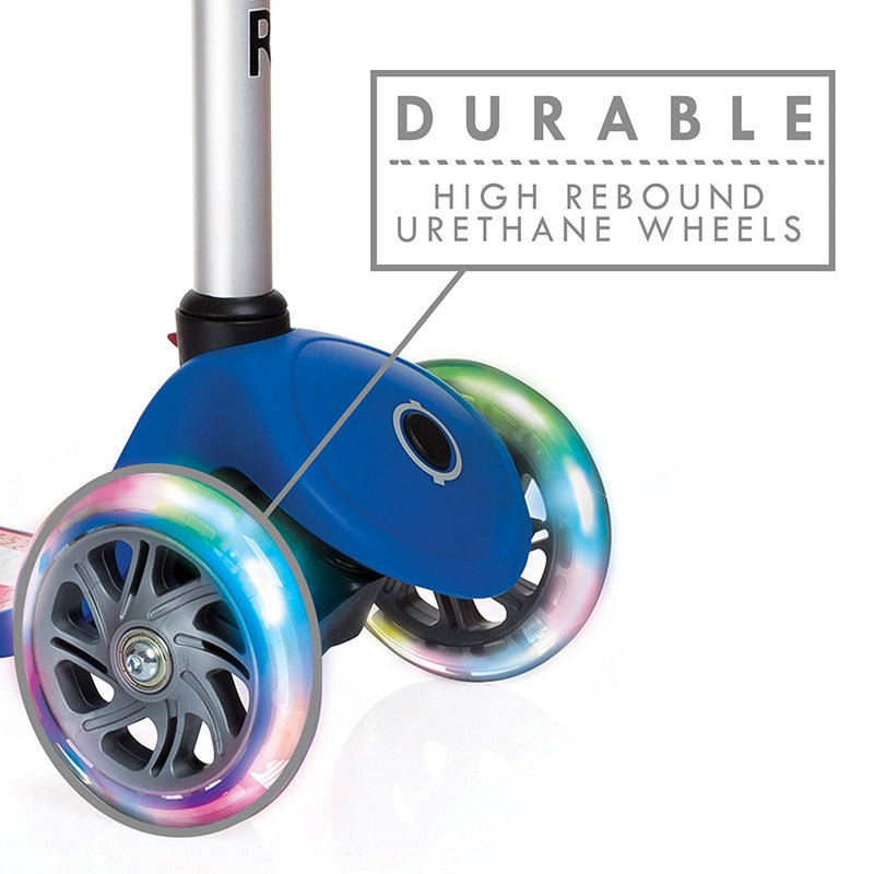 Monopattino a 3 Ruote a LED 3 Altezze Max 50Kg Globber PRIMO Fantasy Lights Up Universo Blu