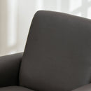 Poltrona per Salotto Moderna 75x78x81 cm in Finta Pelle Imbottita Marrone  