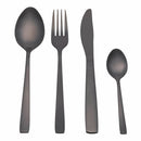 Servizio Set di Posate 24 Pezzi in Acciaio Nero Opaco Villa d'Este Home Tivoli Modern