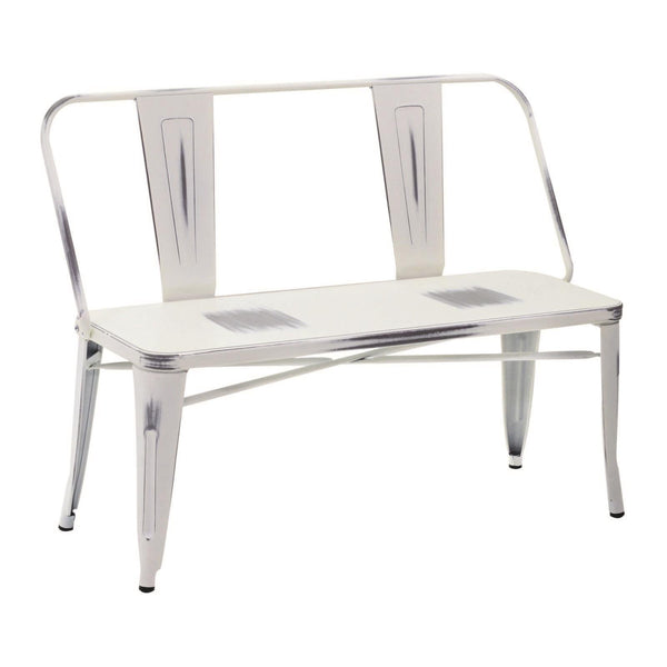 acquista Banc de jardin 2 places 51x111xh82,5 cm en fer blanc antique