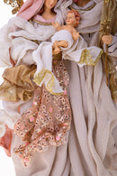 Natività Su Base Tonda 36 cm in Resina