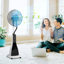 Ventilatore Nebulizzatore con Serbatoio 3L 44,5x38,5x120 cm 3 Modalità e 3 Velocità Bianco e Nero