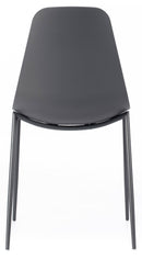 Set 4 Sedie 49x48,5x88 cm in Polipropilene Grigio Scuro