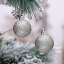 Set 48 Palline Decorative Ø 7 cm per Albero di Natale Argento