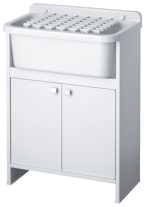 prezzo Meuble pour lavabo en PVC 55x34x80 cm 2 Forlani Pancrazio Portes Blanches