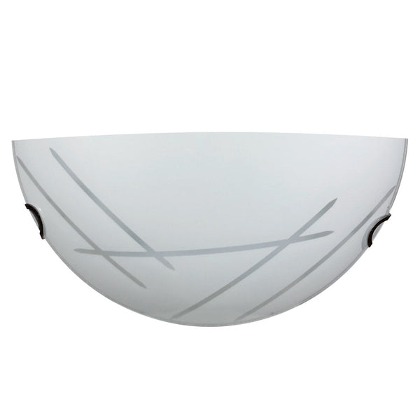 Applique 1xE27 Crochets Chrome Plaque Verre Blanc Décoré Coupes E-Energy Letizia online