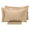Housse de couette double avec sac et taies d'oreiller couleur unie Garrini Clarice Beige