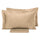 Housse de couette double avec sac et taies d'oreiller couleur unie Garrini Clarice Beige