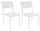 Lot de 2 Chaises de Jardin 46x58x84 cm en Acier RD Italia Dorio Blanc