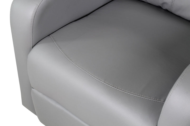 Poltrona Alzapersona Vibromassaggio Elettrica 1 Motore in Similpelle Vandi Grigia