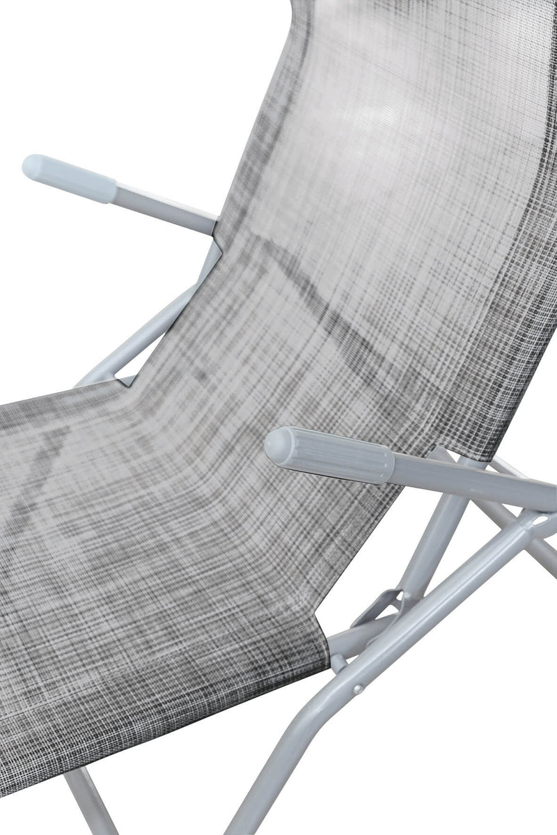 Sedia Sdraio Dondolina Pieghevole in Alluminio Soriani Text Grigia