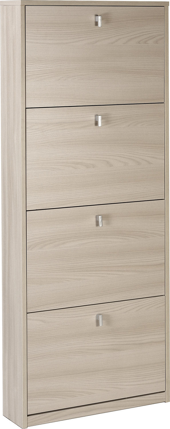 sconto Meuble à Chaussures 4 Portes 63x154x18 cm Orme Clair