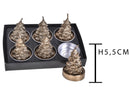 Porta tealight Albero, 24 Pezzi H5,5 cm Oro