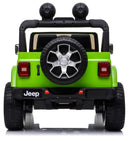 Macchina Elettrica per Bambini 12V Mp4 2 Posti con Licenza Jeep Wrangler Rubicon Verde