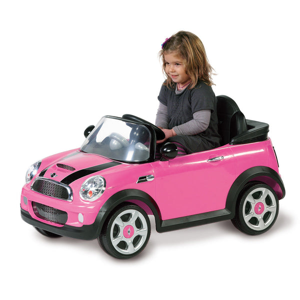 Voiture Porteuse Electrique 6V Mini Cooper Rose prezzo