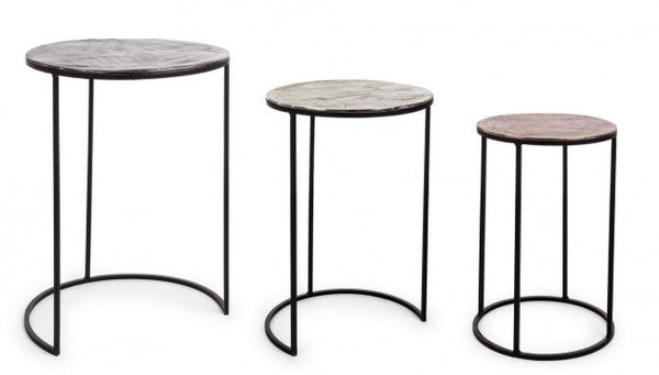 Lot de 3 tables basses rondes Tahir prezzo
