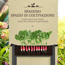 Letto per Orto con Serra da Giardino 121x55x117 cm Portapiante da Esterno in Legno e PE Grigio Scuro      