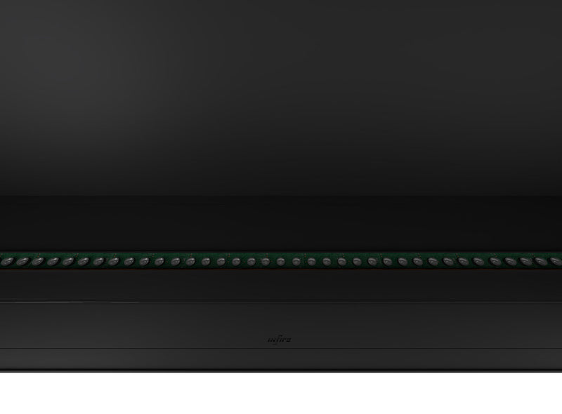 Camino a Vapore Elettrico da Incasso 220x45(64,8)x40 cm Invapo Inside con Ricarica Automatica e LED RGB Nero       