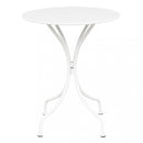 Tavolo Bristol Ø60x71h cm in Acciaio Bianco