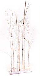 Albero di Natale Luminoso in Legno H180cm Betulla Bianco