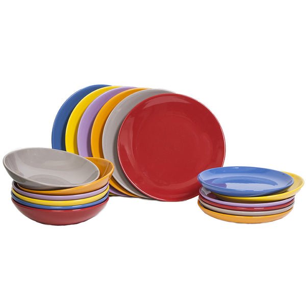 Assiette De Service 18 Pièces En Grès Kaleidos Ibiza acquista