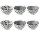 Set 6 Coppette Ø13,5x8 cm 350 ml in Gres VdE Tivoli 1996 Double Blue