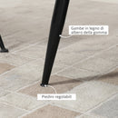 Divano 2 Posti con Gambe in Metallo 132x66x80 cm in Tessuto Vellutato Grigio