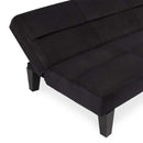 Divano Letto 175x81x76 cm in Microfibra Nero