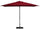 Ombrellone da Giardino 3x2 m Palo Ø38 mm in Alluminio Tessuto Olefin Trend Bordeaux