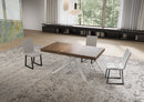Tavolo Allungabile 160-264x90x74 cm Niket Noce Gambe Bianche