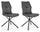 Lot de 2 chaises 50x66x94h cm Kepler Pu Anthracite
