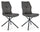 Lot de 2 chaises 50x66x94h cm Kepler Pu Anthracite