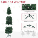 Albero di Natale Artificiale 210 cm 687 Rami Design Alto e Stretto Verde 