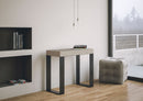 Consolle Allungabile 90-196x40x77 cm Tecno Small Cashmere Telaio Antracite 