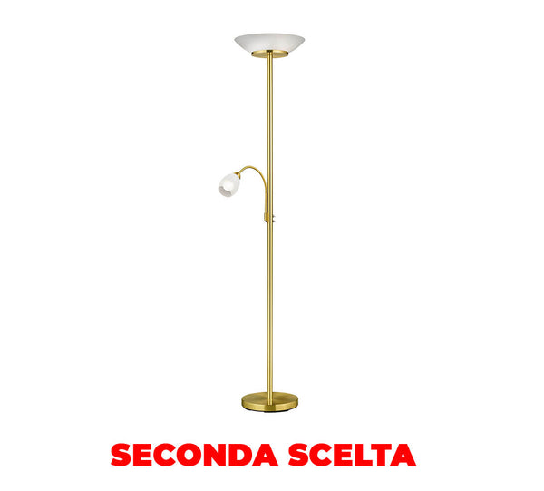 online Lampadaire d'intérieur E27+E14 en métal laiton satiné deuxième choix