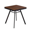 Tavolo 70x70x76 cm Top in Metallo e MDF Frassino