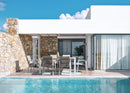 Tavolo da Giardino 180x90x75 cm in Alluminio Cameron Bianco
