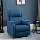 Poltrona Relax Reclinabile Elettrica 77x91x106 cm in Tessuto  Blu