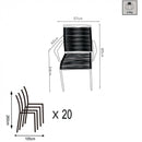 Poltrona Catalina 55x60x87 h cm in Alluminio Bianco