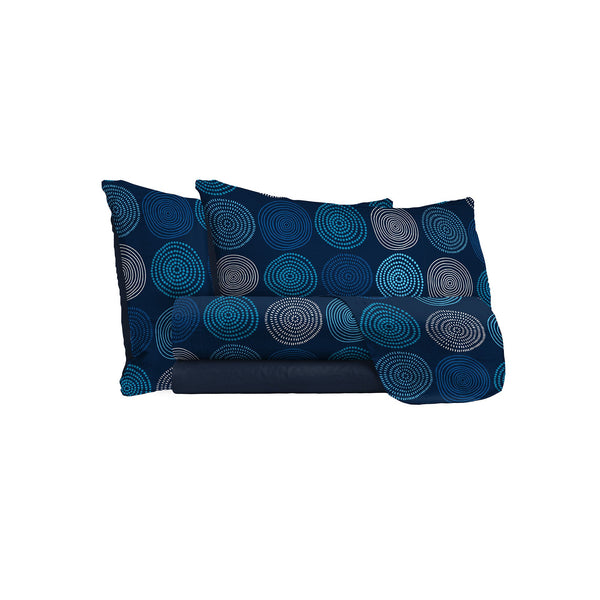 Ensemble de draps avec impression dessus et dessous et taies d'oreiller Hypnotic de différentes tailles prezzo