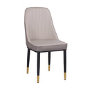 Set 6 Sedie Imbottite 45x42x92 cm in Similpelle Tortora