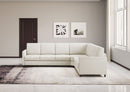 Divano Angolare 6 Posti 281x221x85 cm Karay in Tessuto Latte