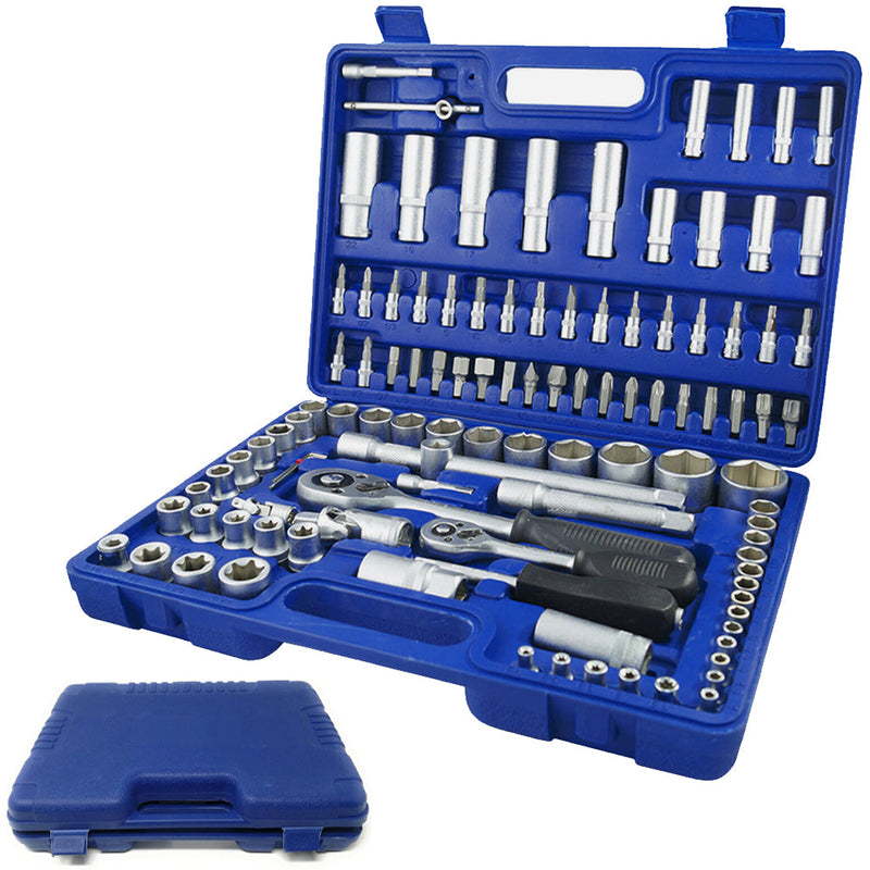 Kit Chiavi a Bussola Cricchetto 108 Pezzi per Officina Attrezzi da Lavoro