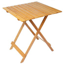 Tavolino da Giardino Pieghevole 80x60 cm in Legno Naturale