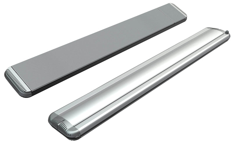 Stufa Elettrica ad Infrarossi 141x20,1x5,8 cm da Soffitto 1800W in Alluminio Dimmerabile Moel Hot-Top Silver