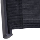 Sedia Sdraio da Giardino per Esterni Design Ergonomico Poggiatesta Rimovibile in Tessuto Nero 150x63x89 cm 