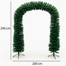 Arco Natalizio Verde 200 x 240 cm con 1166 Punte Foltissimo con Base in Metallo