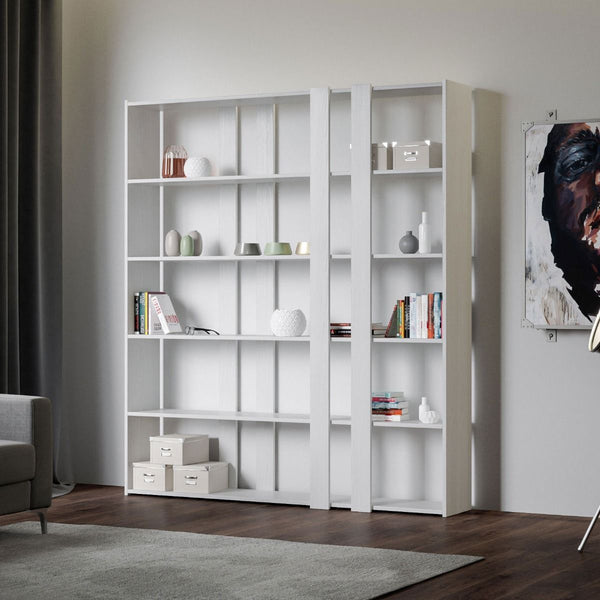 Libreria Moderna 5 Ripiani 178x36x204 cm in nobilitato Bianca acquista